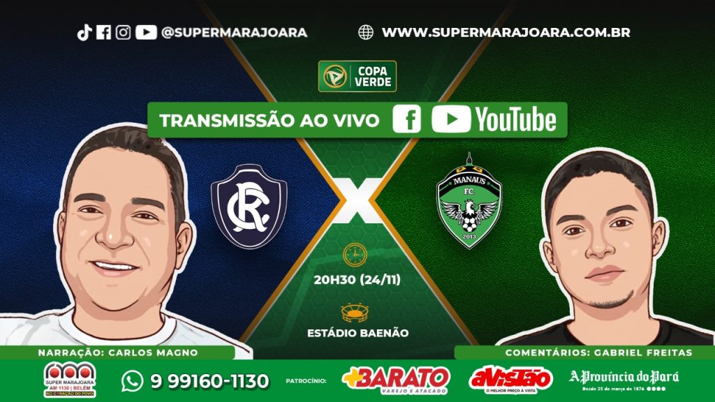 REMO X MANAUS | COPA VERDE – QUARTAS DE FINAL (VOLTA) – 24.11.21