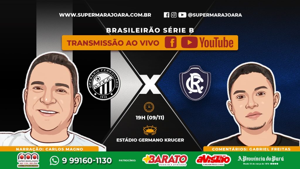 OPERÁRIO X REMO | CAMPEONATO BRASILEIRO SÉRIE B – 35ª RODADA – 09.11.21