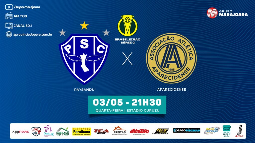 ⚽ PAYSANDU X APARECIDENSE | BRASILEIRÃO SÉRIE C