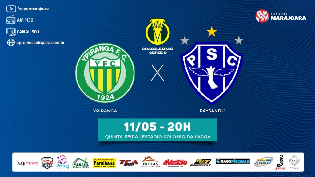 ⚽ YPIRANGA X PAYSANDU | BRASILIERÃO SÉRIE C