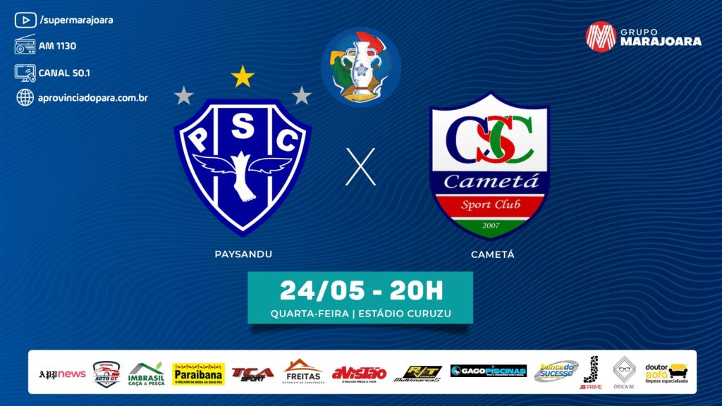 ⚽ PAYSANDU X CAMETÁ | CAMPEONATO PARAENSE