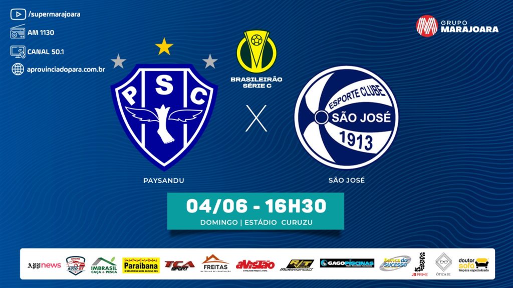 ⚽ PAYSANDU X SÃO JOSÉ | CAMPEONATO BRASILEIRO SÉRIE C