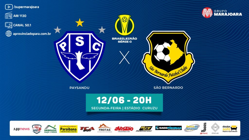 ⚽ PAYSANDU X SÃO BERNANDO | CAMPEONATO BRASILEIRO SÉRIE C