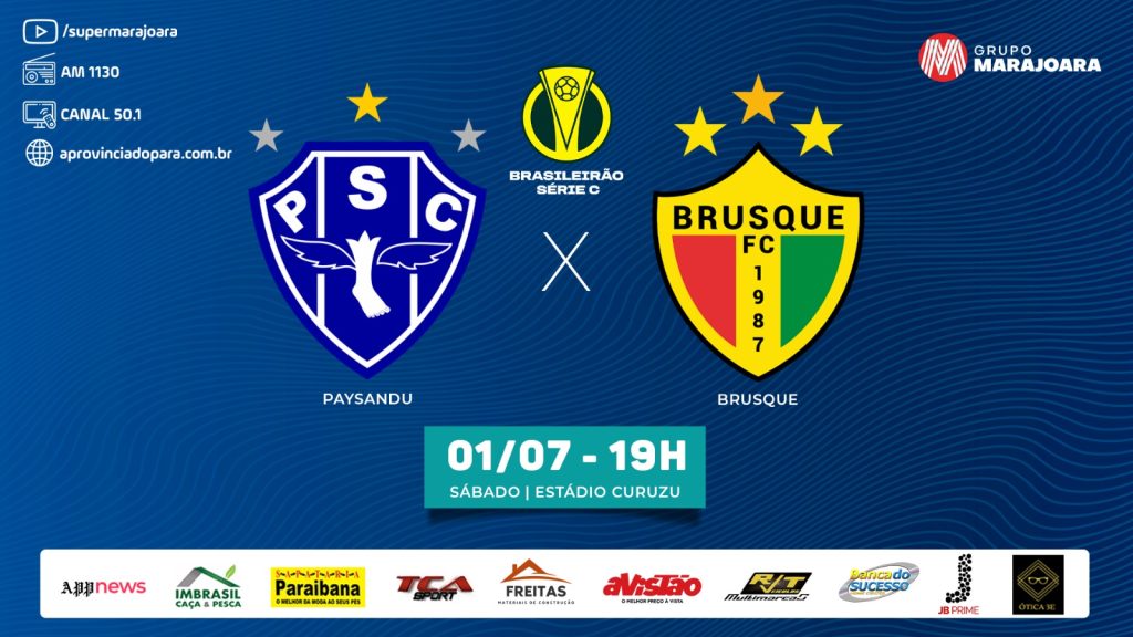 ⚽ PAYSANDU X BRUSQUE | CAMPEONATO BRASILEIRO SÉRIE C