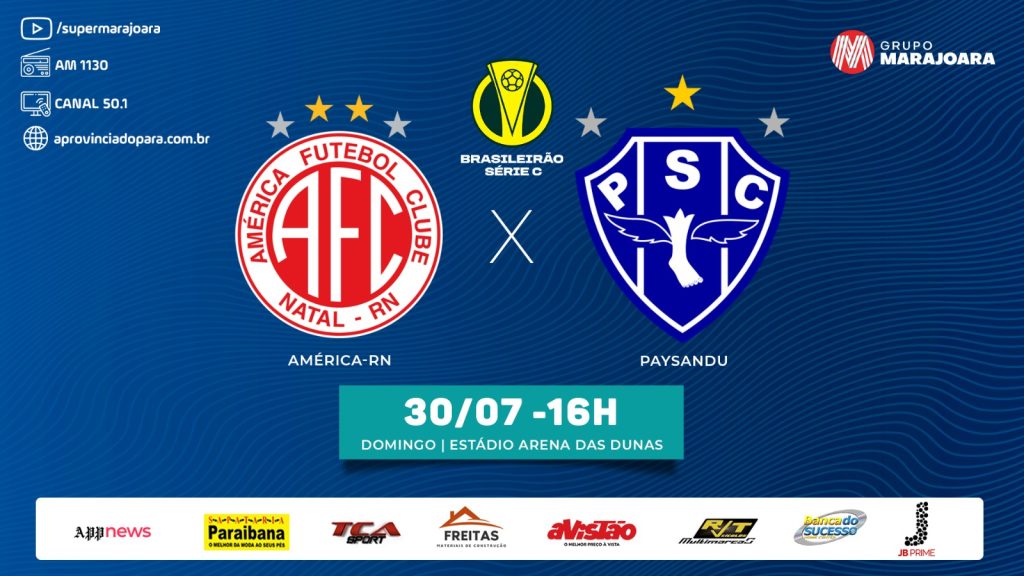 ⚽ AMÉRICA-RN X PAYSANDU | CAMPEONATO BRASILEIRO SÉRI C