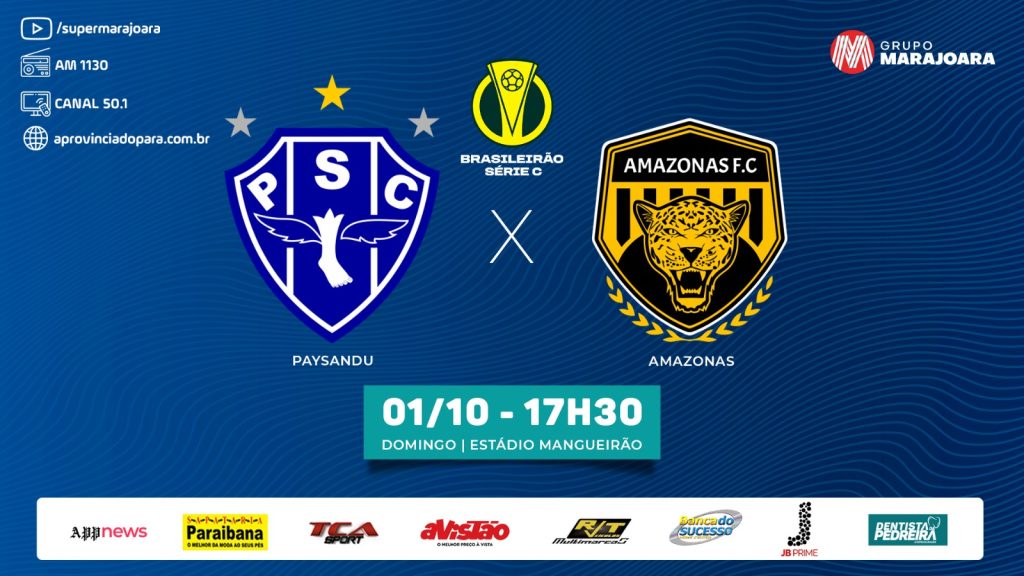 ⚽ PAYSANDU X AMAZONAS | CAMPEONATO BRASILEIRO SÉRIE C