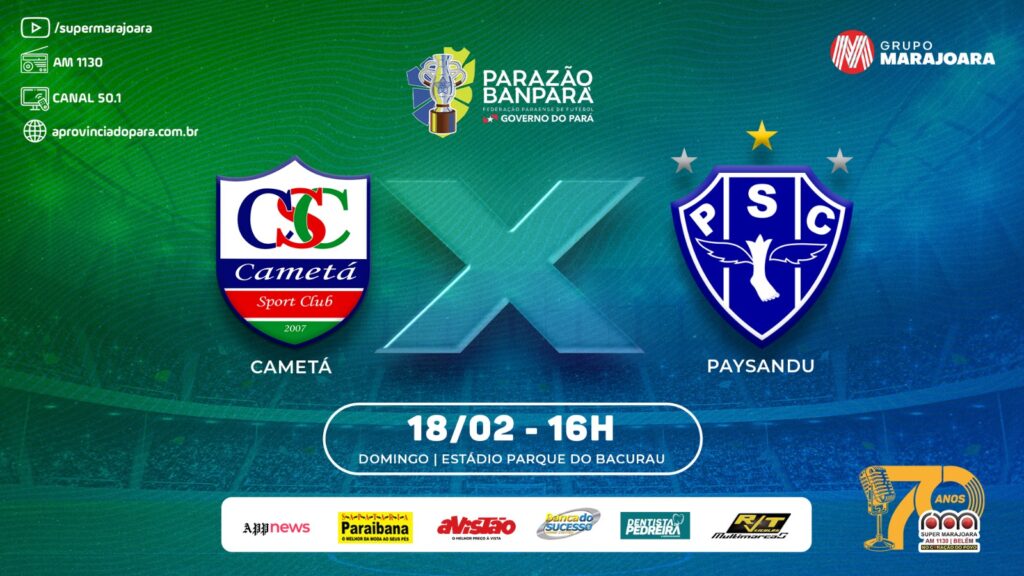 ⚽ PAYSANDU X CAMETÁ | CAMPEONATO PARAENSE