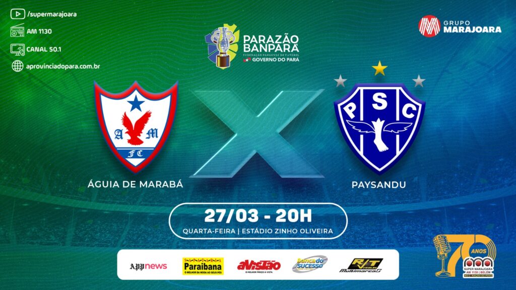 ⚽ ÁGUIA DE MARABÁ X PAYSANDU | CAMPEONATO PARAENSE