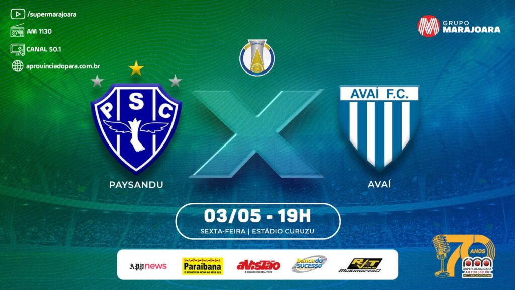 ⚽ PAYSANDU X AVAÍ | CAMPEONATO BRASILEIRO SÉRIE B