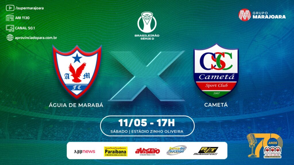 ⚽ ÁGUIA DE MARABÁ X CAMETÁ | CAMPEONATO BRASILEIRO SÉRIE D