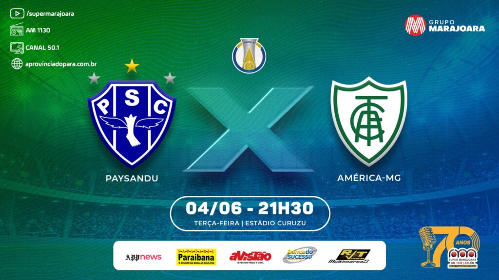 ⚽ PAYSANDU X AMÉRICA MINEIRO | CAMPEONATO BRASILEIRO SÉRIE B
