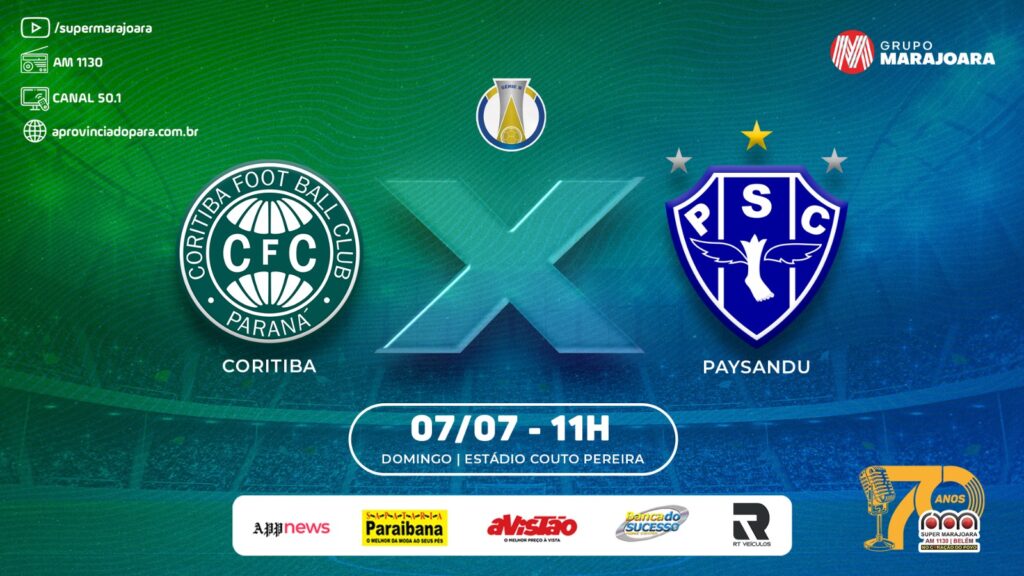 ⚽ CORITIBA X PAYSANDU | CAMPEONATO BRASILEIRO SÉRIE B