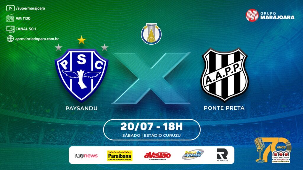 ⚽ PAYSANDU X PONTE PRETA | CAMPEONATO BRSILEIRO SÉRIE B