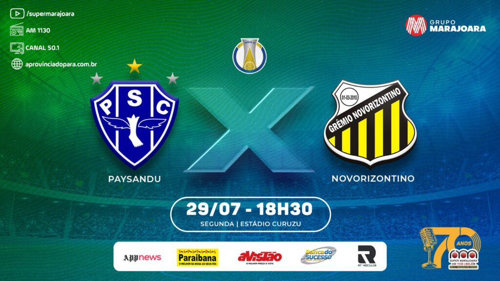 ⚽ PAYSANDU X NOVORIZONTINO | CAMPEONATO BRASILEIRO SÉRIE B