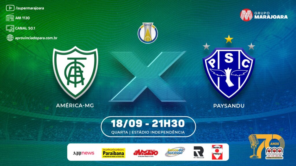 ⚽ AMÉRICA-MG X PAYSANDU | CAMPEONATO BRASILEIRO SÉRIE B