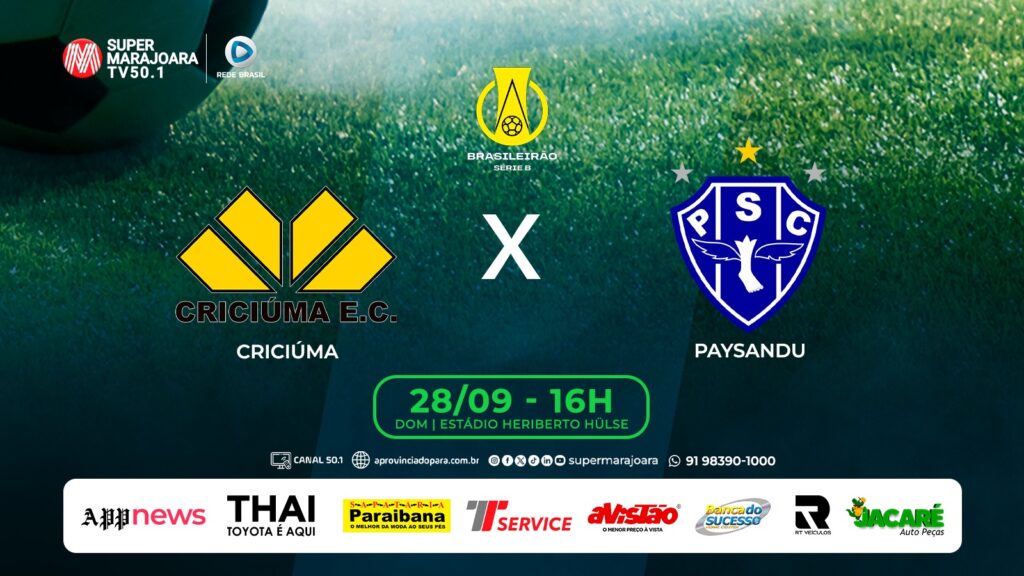 ⚽ CRICIÚMA X PAYSANDU| FUTEBOL É NA SUPER
