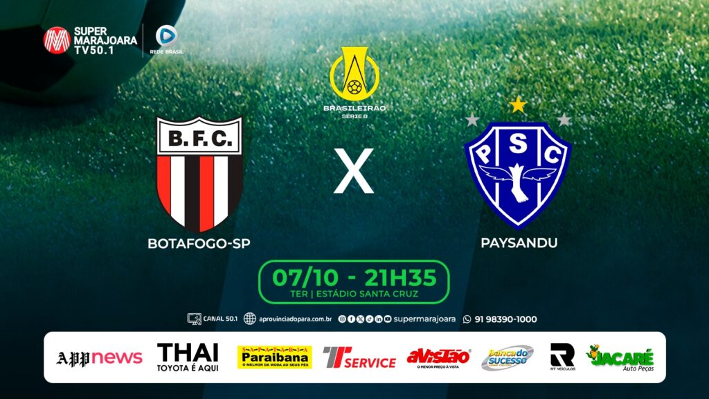 ⚽ BOTAFOGO-SP X  PAYSANDU | FUTEBOL É NA SUPER