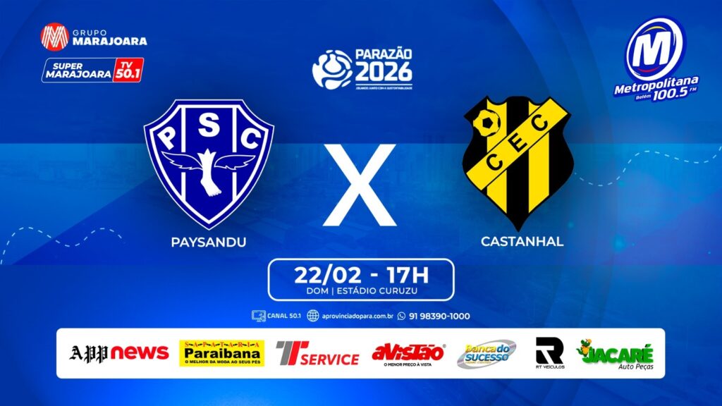 PAYSANDU X CASTANHAL | ⚽ FUTEBOL É NO GRUPO MARAJOARA