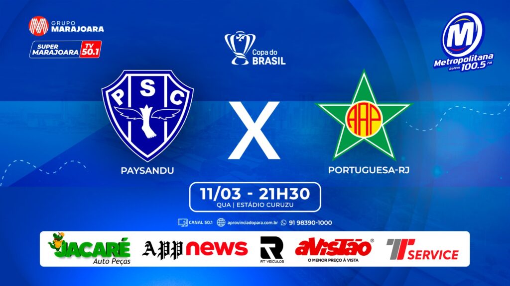 PAYSANDU X PORTUGUESA – RJ | ⚽ FUTEBOL É NO GRUPO MARAJOARA