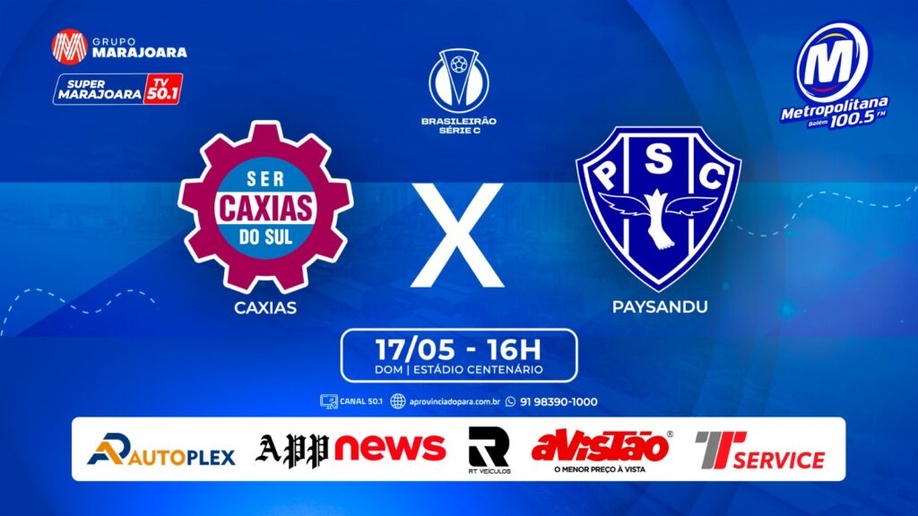 CAXIAS – RS X PAYSANDU  | ⚽ FUTEBOL É NO GRUPO MARAJOARA
