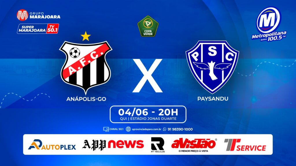 ANÁPOLIS X PAYSANDU | ⚽ FUTEBOL É NO GRUPO MARAJOARA