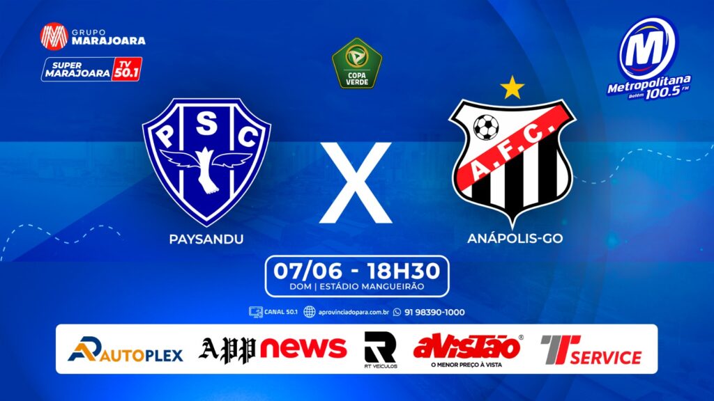 PAYSANDU X ANÁPOLIS | ⚽ FUTEBOL É NO GRUPO MARAJOARA