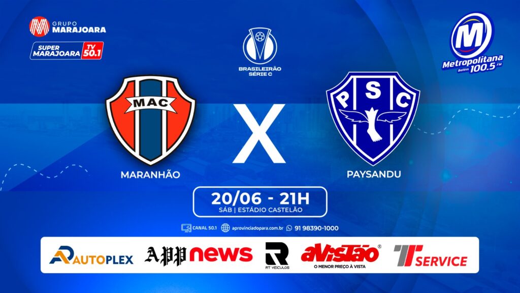 MARANHÃO X PAYSANDU | ⚽ FUTEBOL É NO GRUPO MARAJOARA