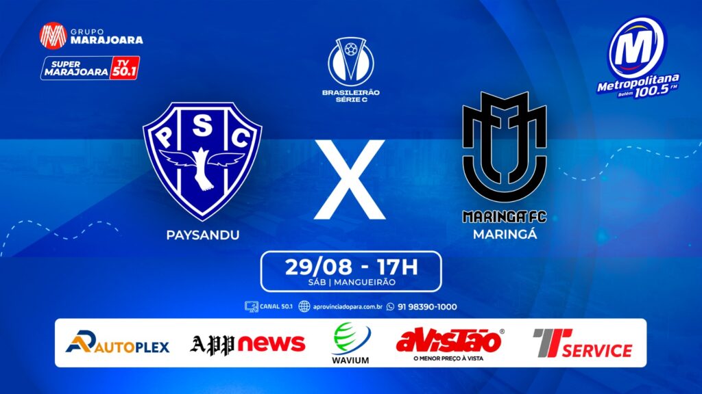 PAYSANDU X MARINGÁ  | ⚽ FUTEBOL É NO GRUPO MARAJOARA