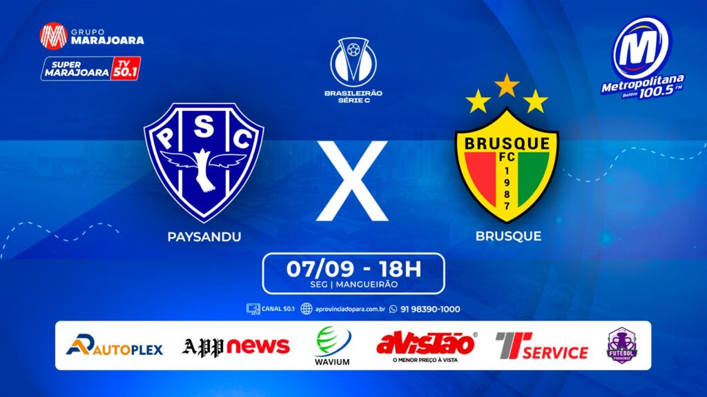 PAYSANDU X BRUSQUE | ⚽ FUTEBOL É NO GRUPO MARAJOARA