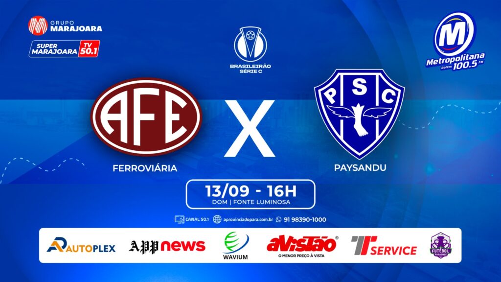 FERROVIÁRIA X PAYSANDU | ⚽ FUTEBOL É NO GRUPO MARAJOARA