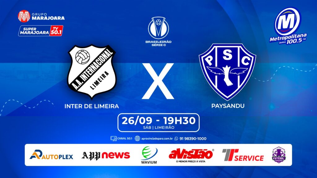 INTER DE LIMEIRA X PAYSANDU | ⚽ FUTEBOL É NO GRUPO MARAJOARA